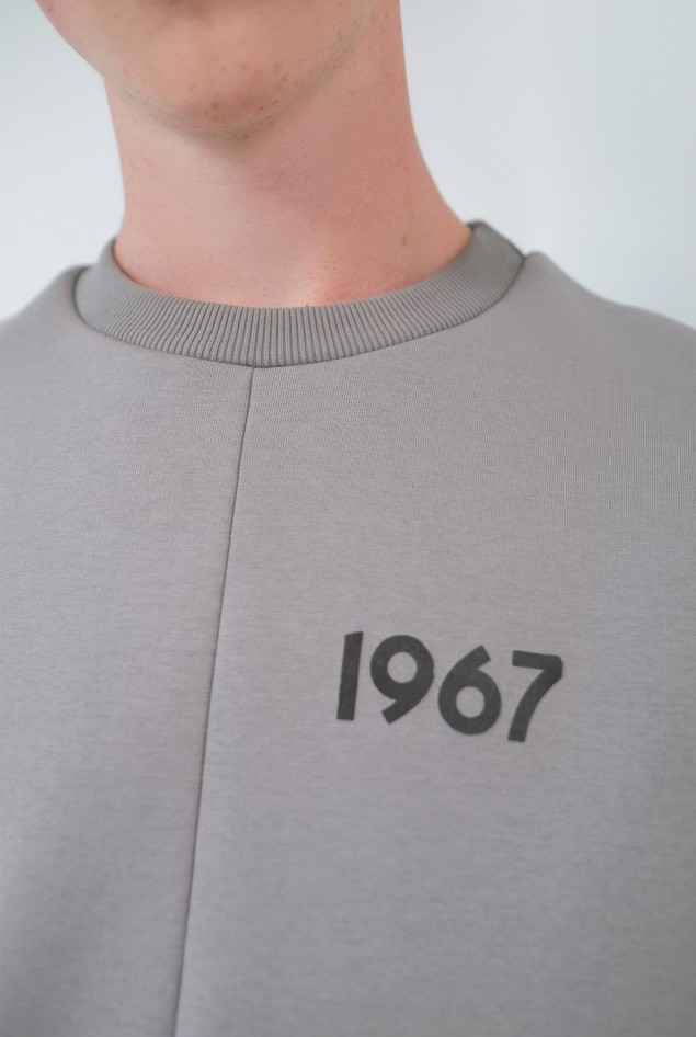 Свитшот "1967" Серый Мужской