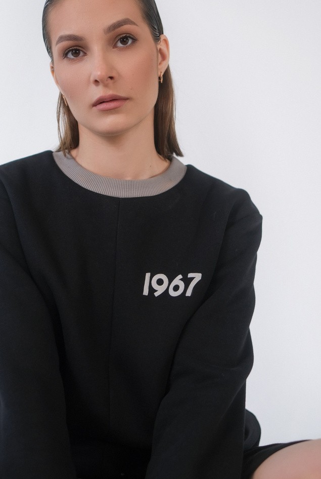Свитшот "1967" Черный Женский